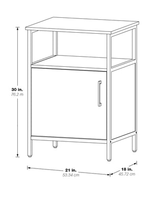 OSP Home Furnishings Modern Life Utility Table White