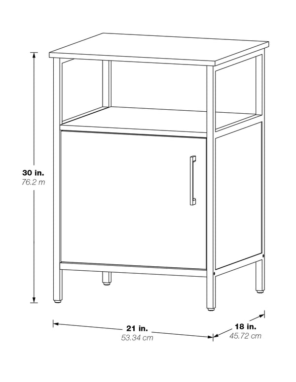 OSP Home Furnishings Modern Life Utility Table White