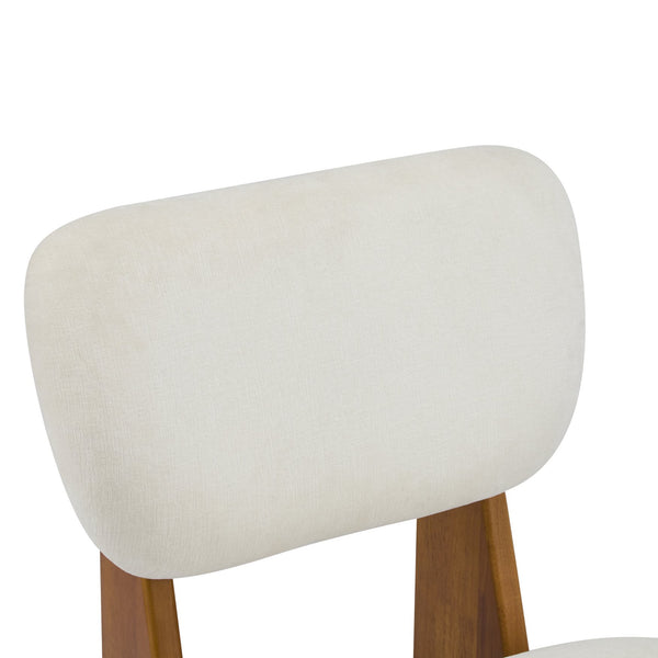English Elm [set of 2] Beige Polyester Barrel Lounge Chairs with Black Wood Base for Living Room Beige+Natural N767P373046N