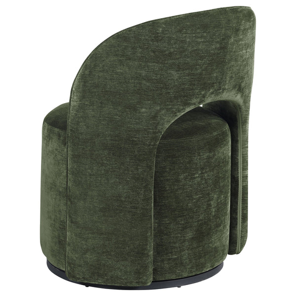 English Elm Quinto Velvet Swivel Chair with Sculpted Arch Back for Modern Living Spaces B062P441428
