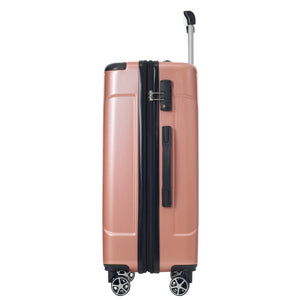English Elm Hardshell Abs Checked Suitcase with 360 Spinner Wheels Expandable Tsa Lock 28 Inch Rose Pink N730P296747W