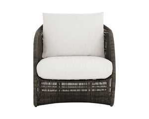 Sunpan Tulum Lounge Chair - Stunning Louis Cream Design, Modern Art Inspired, Durable Outdoor Comfort Cream Fabric 111557