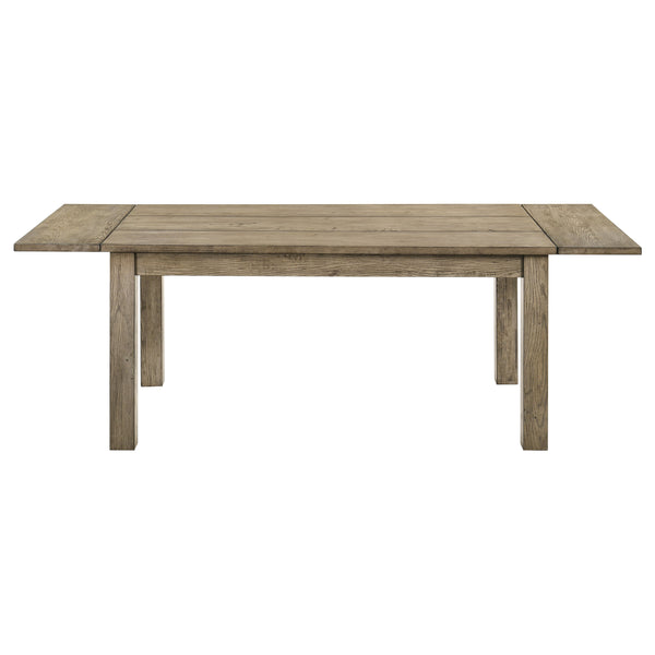 English Elm 87-inch Solid Rubberwood Extendable Farmhouse Dining Table Seats Eight in Warm Oak B016P446376
