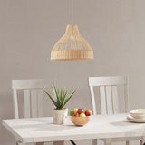 Wren Modern/Contemporary Bell Shaped Bamboo Pendant