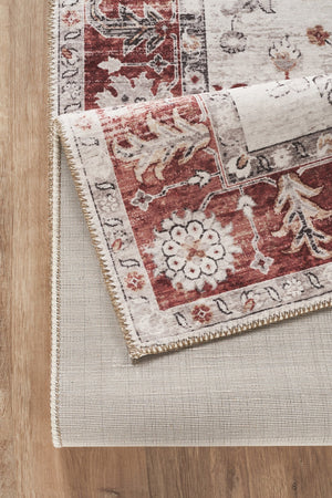 English Elm Oxford Traditional Area Rug Stain Resistant Polyester Pile for Living and Dining Rooms B186P428913