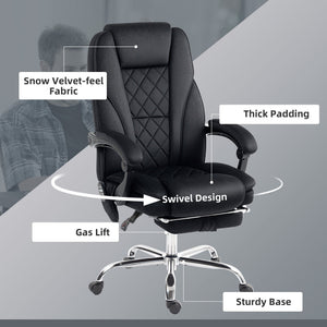 English Elm Vinsetto Massage Executive Office Chair Heated Reclining Seat with Footrest Support W2225P485642