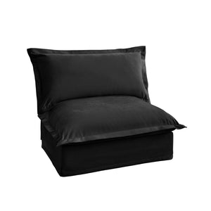 English Elm Koala Armless Chenille Sofa Deep Seat High Back Wrap Pillow Living Room Couch W3041P281153