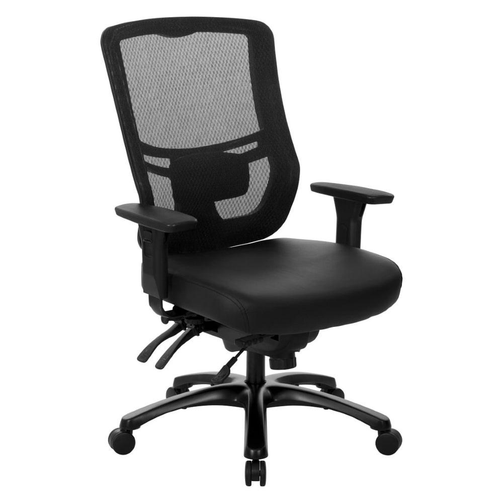 OSP Home Furnishings Progrid Mesh Back Ergonomic Office Chair with Lumbar Support for Big and Tall Users 95894BT-R107
