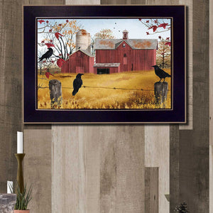 English Elm "autumn Gold" Billy Jacobs Framed Print Rustic Harvest Art for Farmhouse Walls B06785246
