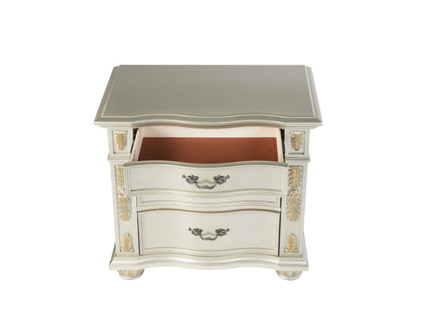 English Elm Lyon G07100-N Nightstand with Velvet-Lined Top Drawer, 3 Smooth-Glide Drawers, Ready-to-Use Wood Piece Champagne 36 L x 21 W x 33 H B078P301589