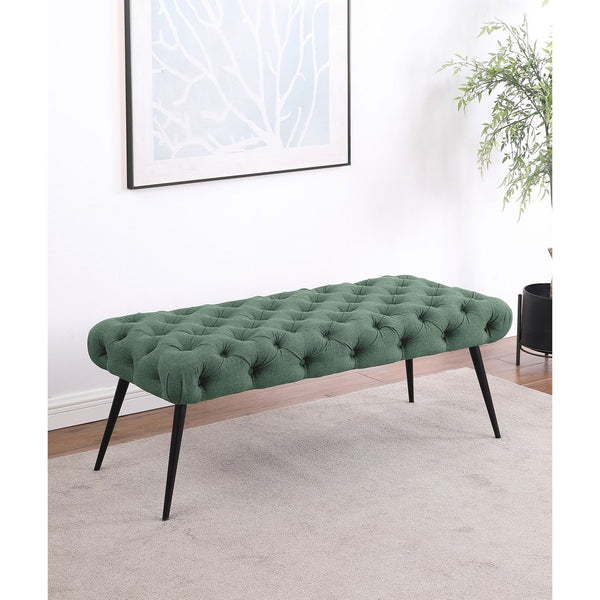 English Elm Galiano Velvet Tufted Upholstered Bench with Metal Legs for Bedroom or Entryway B062P441135