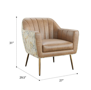 English Elm Wallace & Bay - Brown Accent Chair - Polished Vintage-Inspired Design For Stylish Comfort In Any Room Setting! B2709P212472-GIGA