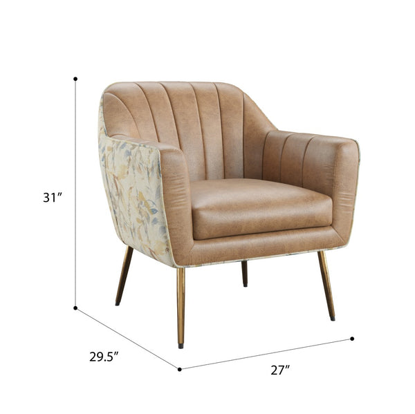 English Elm Wallace & Bay - Brown Accent Chair - Polished Vintage-Inspired Design For Stylish Comfort In Any Room Setting! B2709P212472-GIGA