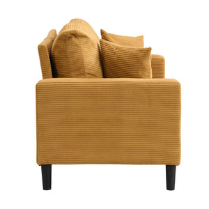 English Elm 57 Inch Compact Upholstered Loveseat with Hardwood Frame for Modern Living Spaces W311P221206