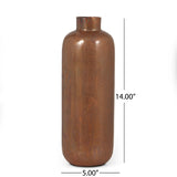 Christopher Knight Home® - Noble House - Beckwith Handcrafted Aluminum Bottle Vase, Burnt Copper