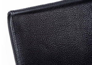 English Elm Dining Chair Set Of 2 – Contemporary Upholstered Side Chairs In Black Faux Leather With Metal Legs B2710P218822