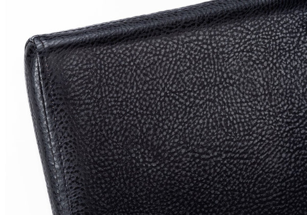 English Elm Dining Chair Set Of 2 – Contemporary Upholstered Side Chairs In Black Faux Leather With Metal Legs B2710P218822