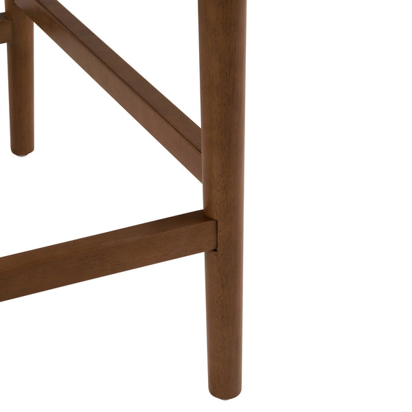 English Elm 26'' Rubberwood Fabric Counterstool Set Padded Backrest Kitchen Island Seating Beige N780P394271B