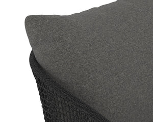 Sunpan Capri Outdoor Dining Armchair - Stylish, Durable Teak & Greymix Weave for Ultimate Comfort & Elegance Natural / Gracebay Grey