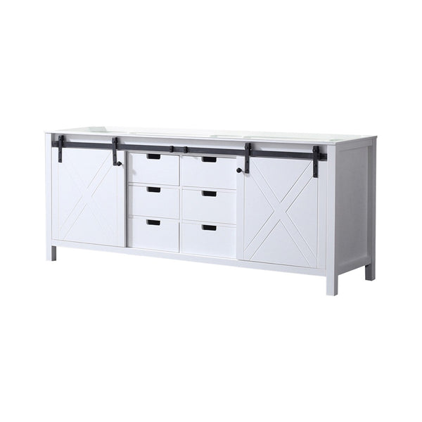 English Elm White Double Bath Vanity – Elegant 80-Inch Design With Ample Storage And Soft-Close Features! B2731P260055-GIGA