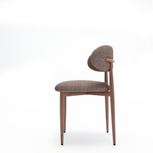 English Elm Dining Chair Set with Wood Grain Metal Frame Upholstered Seat Modern Farmhouse Kitchen Coffee W3316P449688
