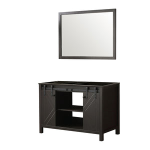 English Elm Brown Bath Vanity Set With Mirror - Elegant 48" Wood Design, Ample Storage & Easy Installation B2731S00528