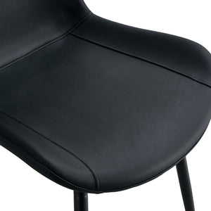 English Elm Table and Chair Set Oval Glass Top Seats 8 Luxe Black Metal Base Dining Room W1151S04749