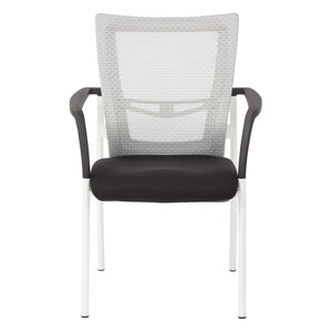 OSP Home Furnishings Progrid® Mesh Back Visitor Chair with Lumbar Support and Padded Seat for Office Black 8810W-3M