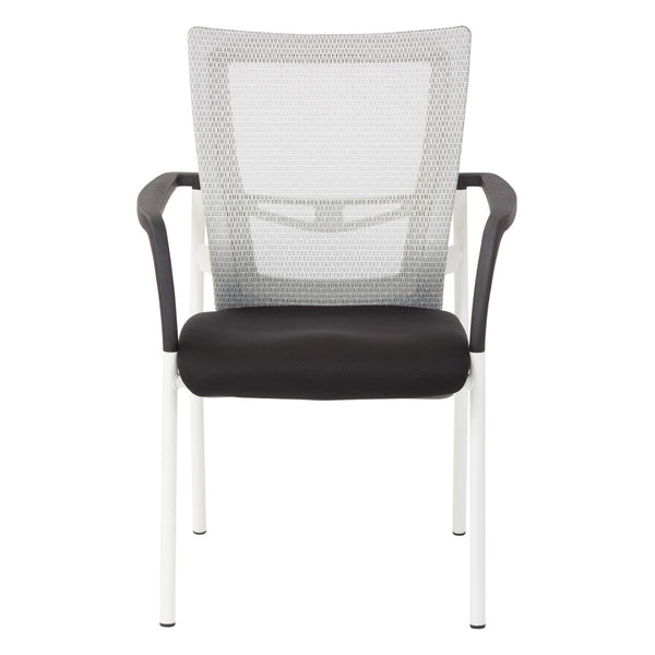 OSP Home Furnishings Progrid® Mesh Back Visitor Chair with Lumbar Support and Padded Seat for Office Black 8810W-3M