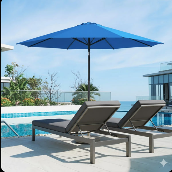 English Elm 11 Foot Market Patio Umbrella Uv Blocking Crank Tilt Aluminum Pool Backyard B082P454963