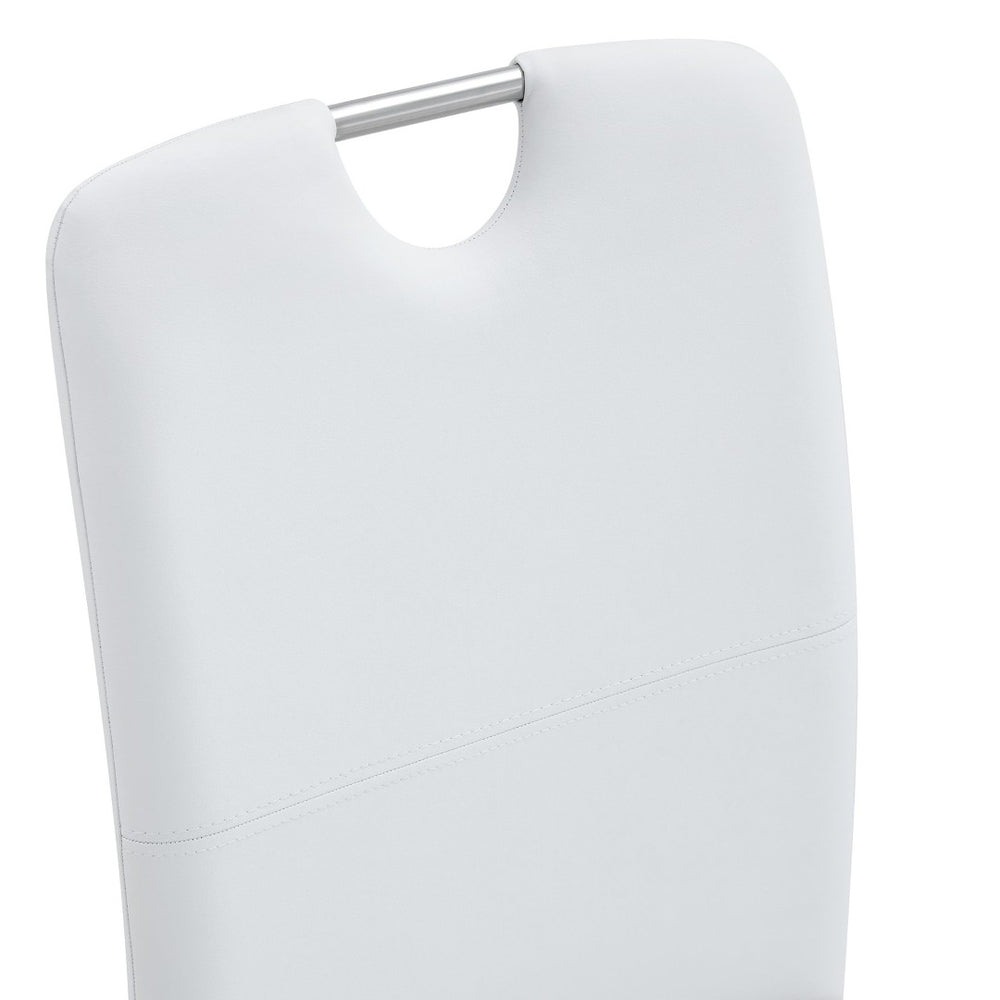 English Elm Set Of 4 White Ergonomic Dining Chairs With Thick Cushion, Built-In Springs For Ultimate Comfort W3226P279079-GIGA