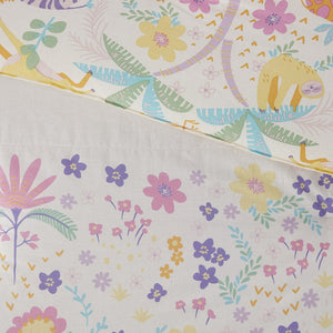 English Elm 4 Pcs Floral Reversible Cotton Comforter Set For Full/Queen With Stylish Throw Pillow - Purple Elegance B035P319909