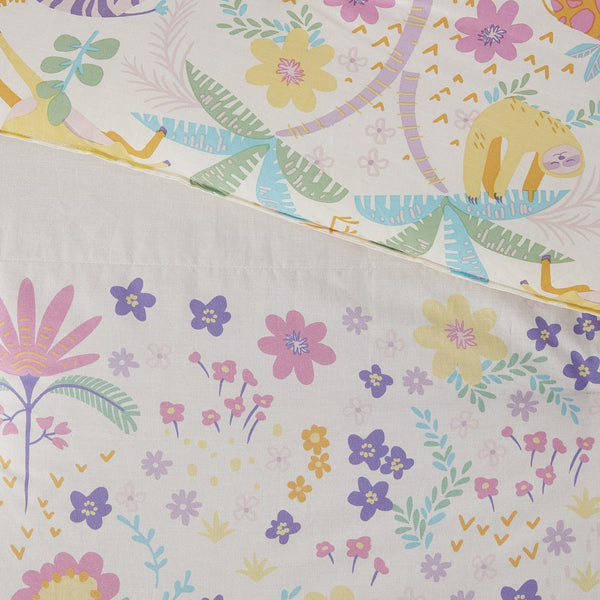 English Elm 4 Pcs Floral Reversible Cotton Comforter Set For Full/Queen With Stylish Throw Pillow - Purple Elegance B035P319909