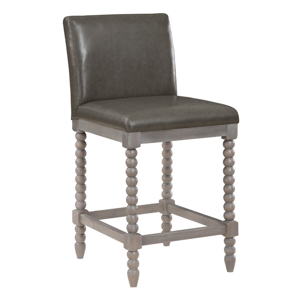 OSP Home Furnishings Abbott 26" Spindle Stool Pewter / Brushed Grey
