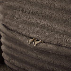 English Elm Modern Full Size Folding Sofa Bed with Plush Corduroy, 2 Pillows, 15" Foam Mattress, No Assembly Required Coffee W1885P347086