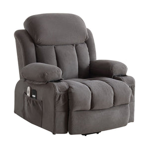 English Elm Power Lift Recliner with Heated Lumbar Massage and Usb Port for Senior Living W1521P453171