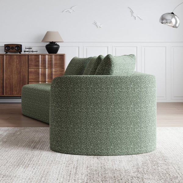 English Elm Modern Oversized Sectional Sofa - 112-Inch Chenille Cloud Couch With 4 Pillows For Ultimate Comfort P1 W834P323321-GIGA