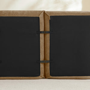 English Elm Harrison Modular Velvet Sofa – Luxurious Brown Sectional With Cloud-Like Comfort & Flexibility W3041P386564