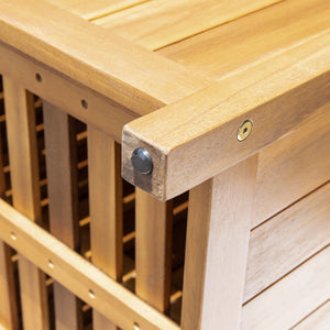 English Elm Portside Acacia Wood 100 Gallon Deck Box Slatted Outdoor Storage for Patio and Pool N775P383166T