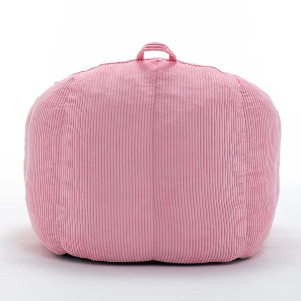 English Elm Giant Corduroy Bean Bag with Armrests Shredded Foam Lounge Chair for Living Room Pink W2200P442630