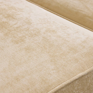 English Elm 103.15'' Chenille L-shaped Sectional Sofa with Detachable Pleated Skirt and Ottoman Khaki W3612S00045