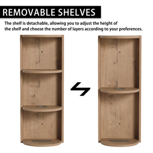 English Elm 30" Wall-Mounted Bathroom Vanity With Ceramic Sink, 2 Soft-Close Drawers & Space-Saving Rack W999S00343