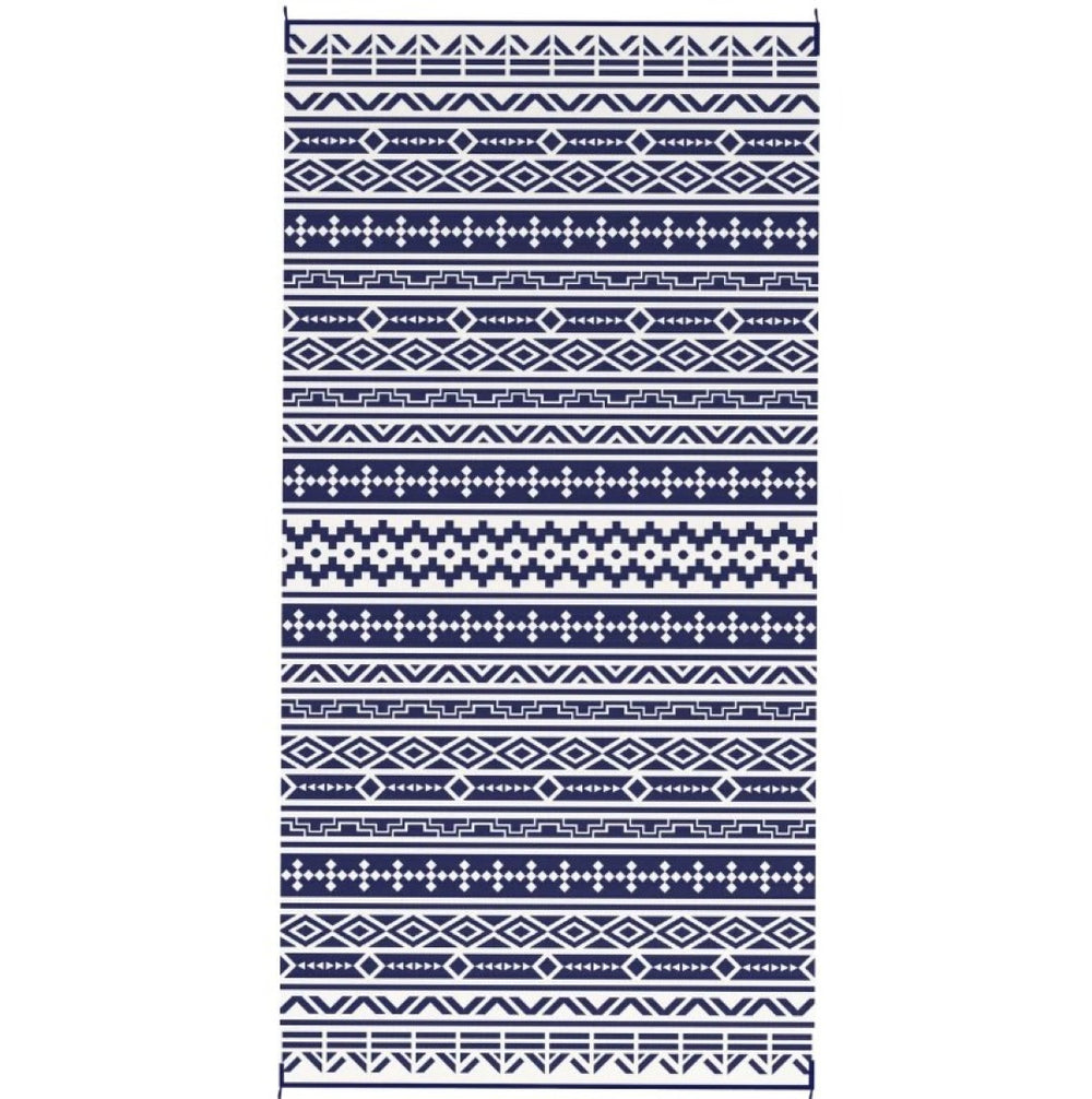 English Elm Patio Outdoor Rug Reversible Geometric Polypropylene Waterproof with Carry Bag T3971P421263