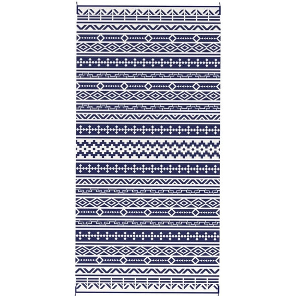 English Elm Patio Outdoor Rug Reversible Geometric Polypropylene Waterproof with Carry Bag T3971P421263