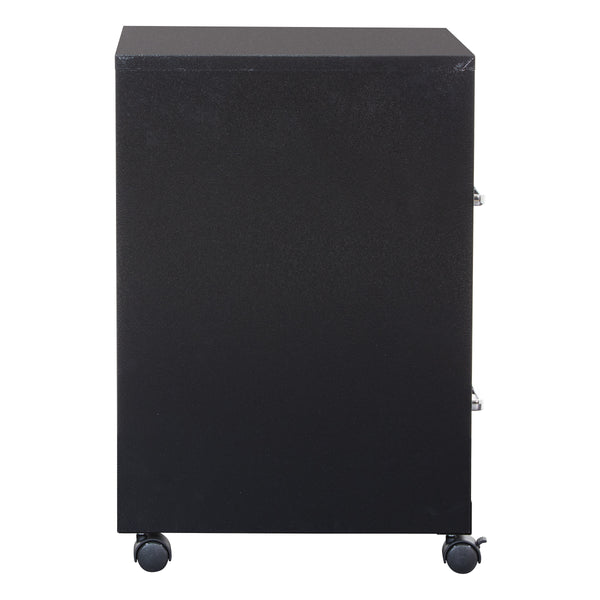 OSP Home Furnishings Metal File Cabinet Black