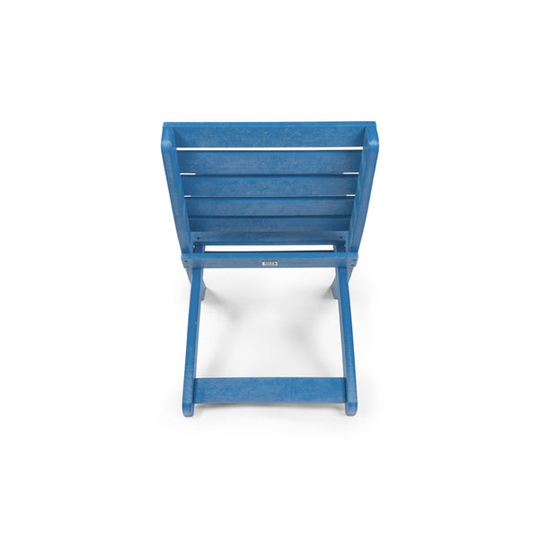 English Elm Grandcourt Recycled Hdpe Outdoor Folding Chair with Marine Grade Hardware for Patio Use Blue B2745P409671