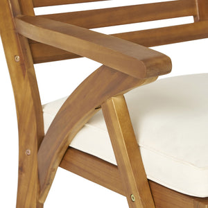English Elm Helen Outdoor Acacia Hardwood Dining Chairs Curved Slat Back Patio Set of Two 54555.00TEA6_57488.00