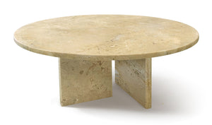 English Elm Glod Yellow Beige Marble Coffee Table – Elegant Natural Stone Accent For Living Room Décor, 27.6" W1696P262764