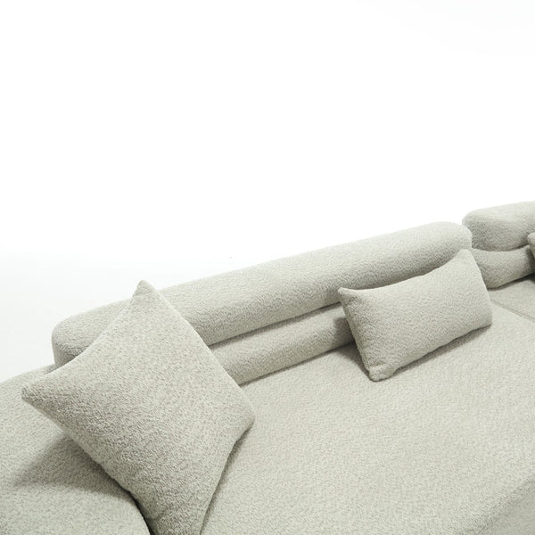 English Elm Modern Foam-Filled Sleeper Sofa Bed For Living Room & Bedroom, Stylish Boucle Design, 3 Colors W2705S00008-GIGA