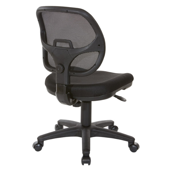 OSP Home Furnishings Mesh Back Ergonomic Task Chair with Lumbar Support and Cushioned Seat for Home Office EM2910